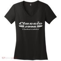 30th Birthday Classic 1996 Limited Edition Metallic Chrome Birthday Women's V-Neck T-Shirt thumb 0