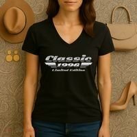 30th Birthday Classic 1996 Limited Edition Metallic Chrome Birthday Women's V-Neck T-Shirt thumb 3