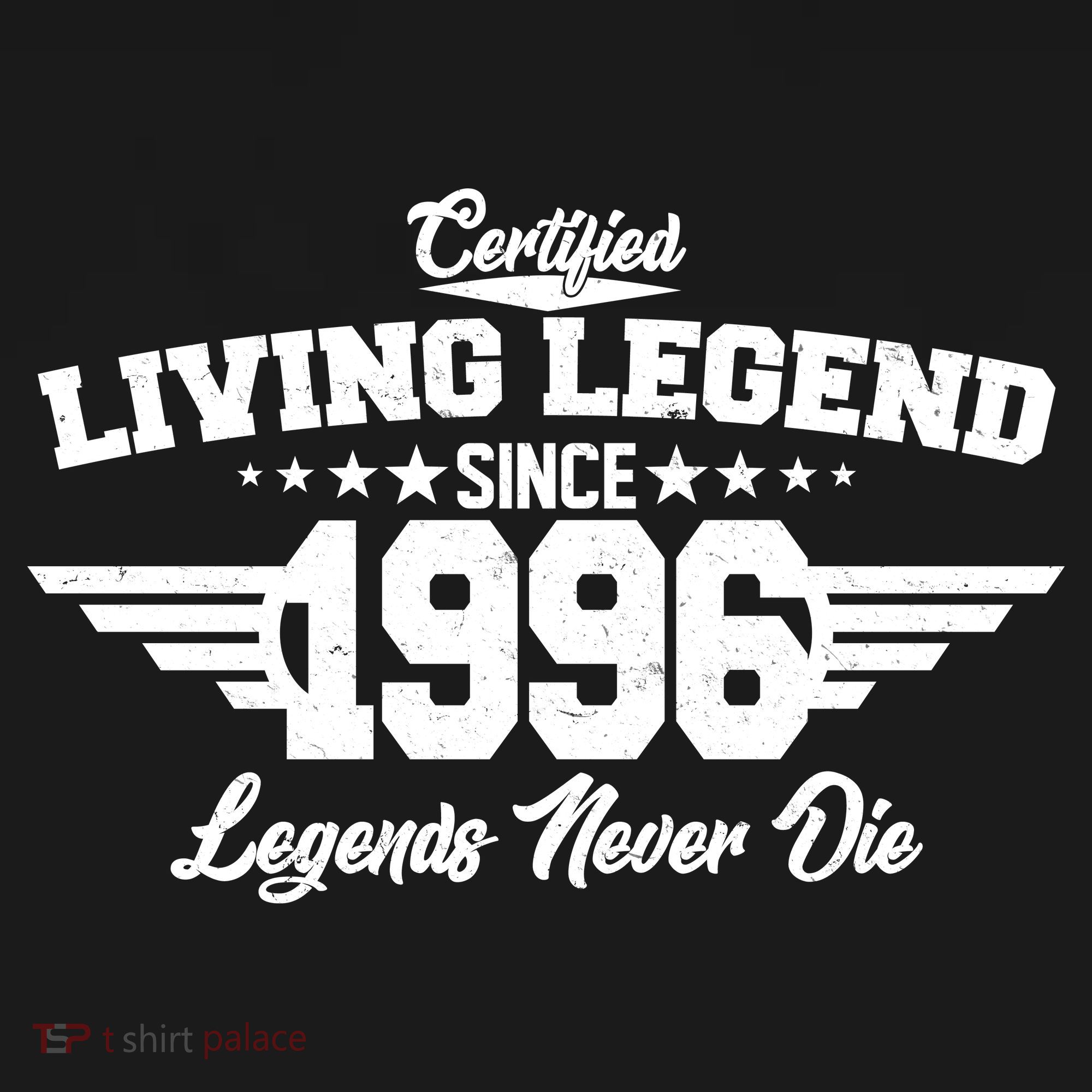 30th Birthday Certified Living Legend Since 1996 Legends Never Die Sweatshirt