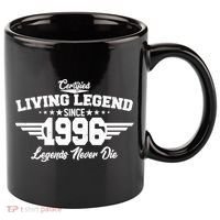 30th Birthday Certified Living Legend Since 1996 Legends Never Die 11oz C Handle Ceramic Mug thumb 0