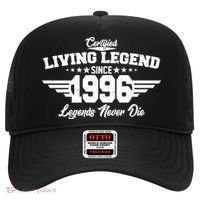 30th Birthday Certified Living Legend Since 1996 Legends Never Die Hat thumb 0
