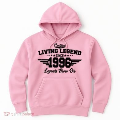 30th Birthday Certified Living Legend Since 1996 Legends Never Die Hoodie