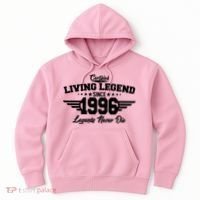 30th Birthday Certified Living Legend Since 1996 Legends Never Die Hoodie thumb 0
