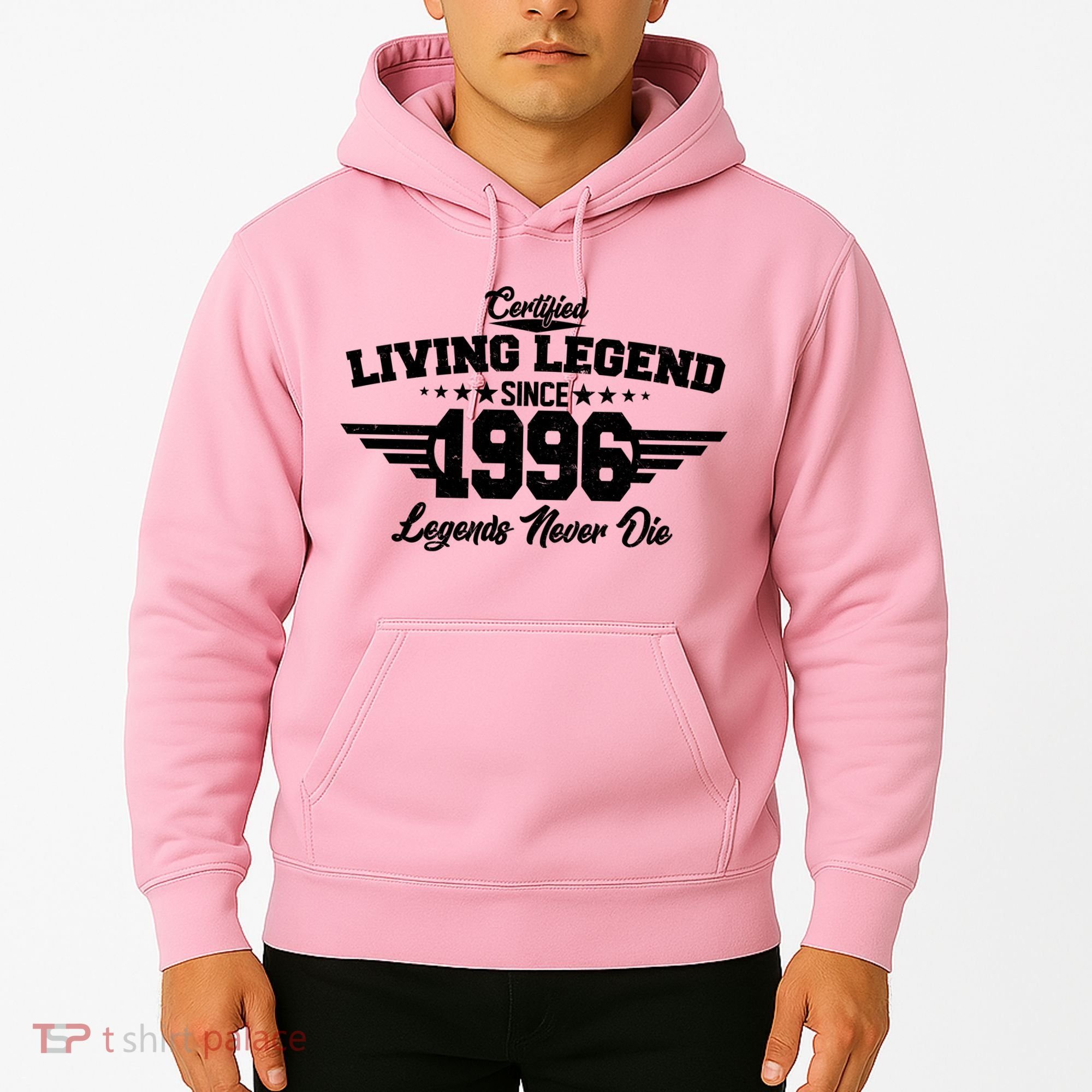 30th Birthday Certified Living Legend Since 1996 Legends Never Die Hoodie
