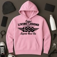30th Birthday Certified Living Legend Since 1996 Legends Never Die Hoodie thumb 3