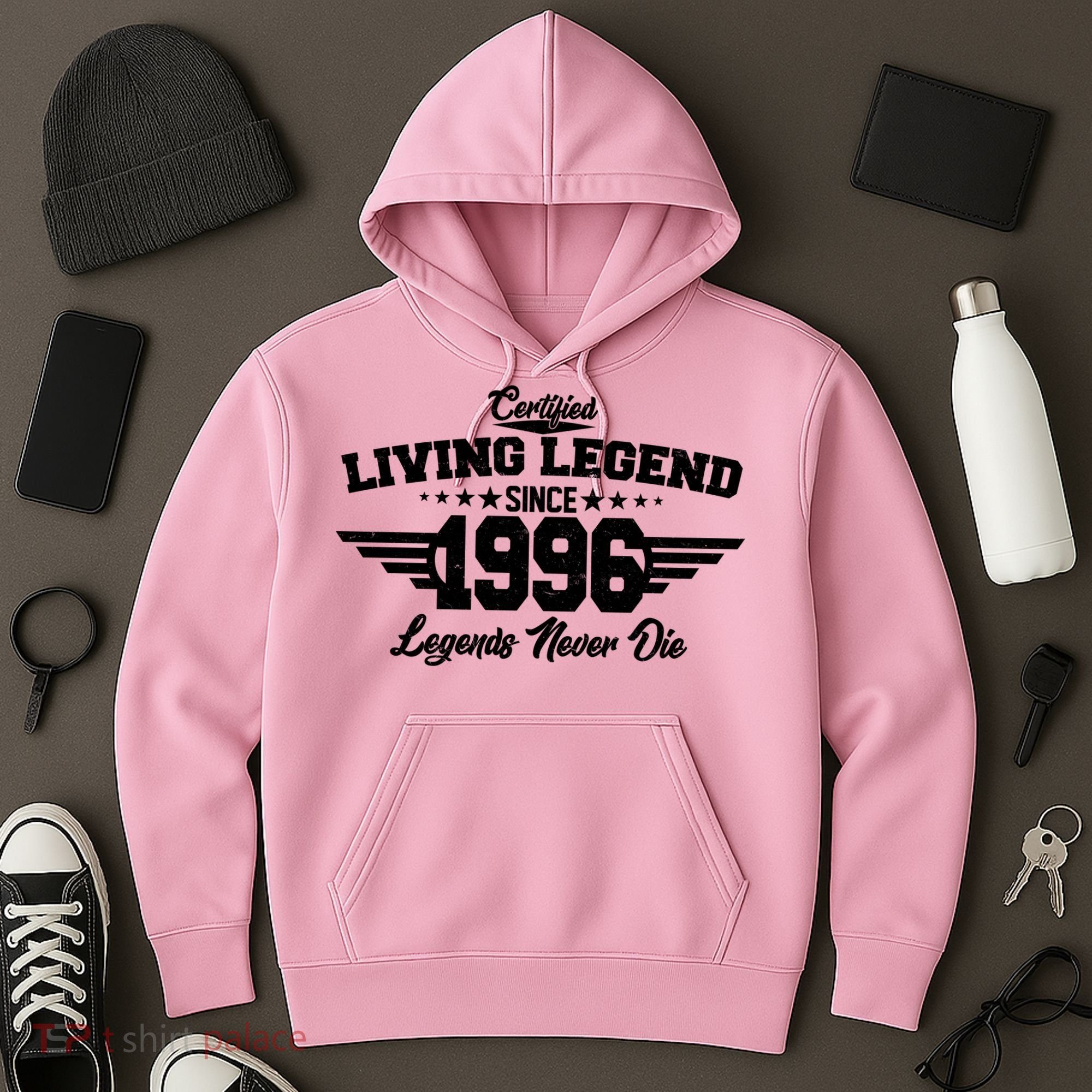 30th Birthday Certified Living Legend Since 1996 Legends Never Die Hoodie