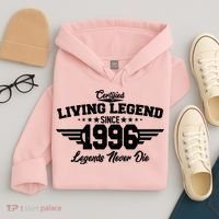 30th Birthday Certified Living Legend Since 1996 Legends Never Die Hoodie thumb 4