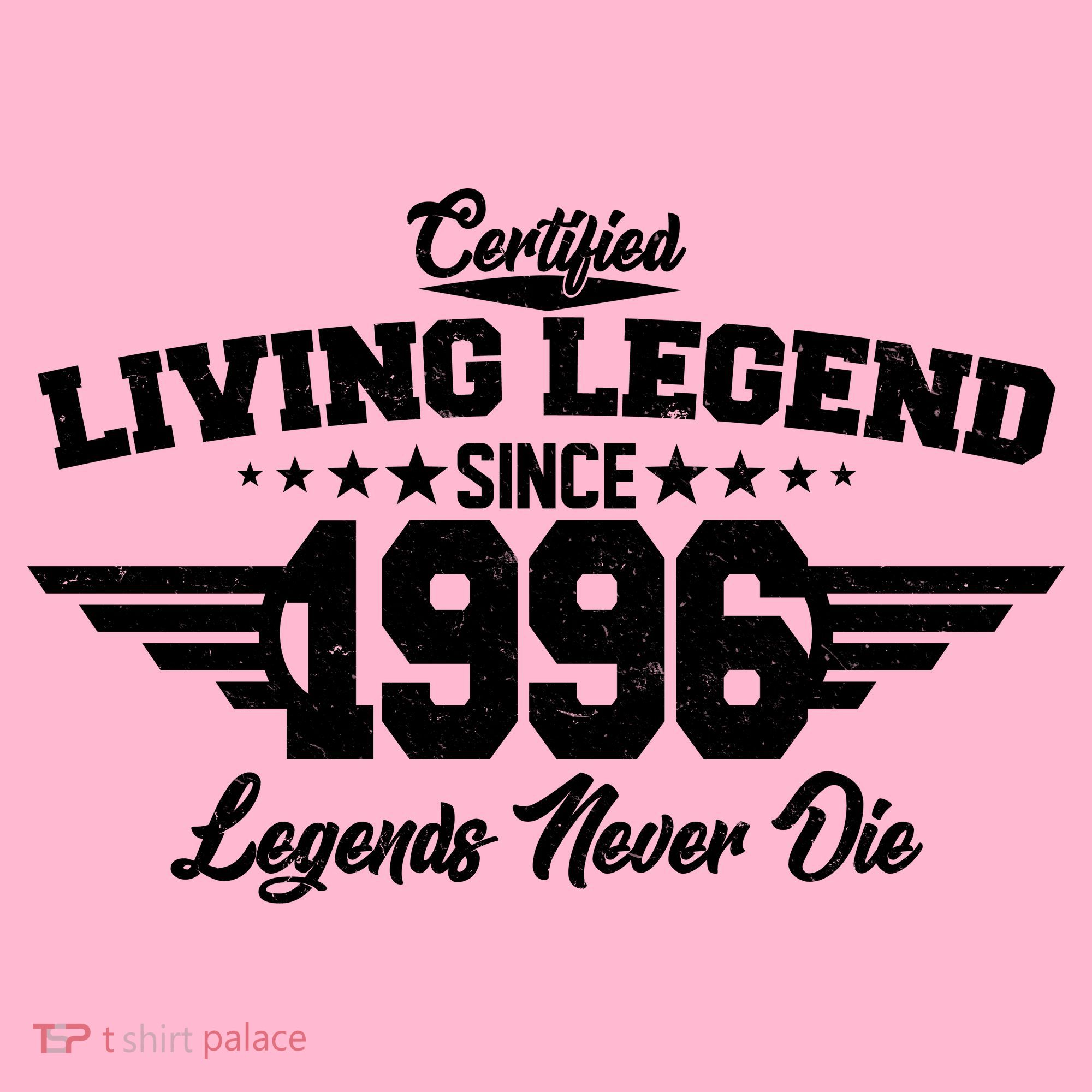 30th Birthday Certified Living Legend Since 1996 Legends Never Die Mousepad