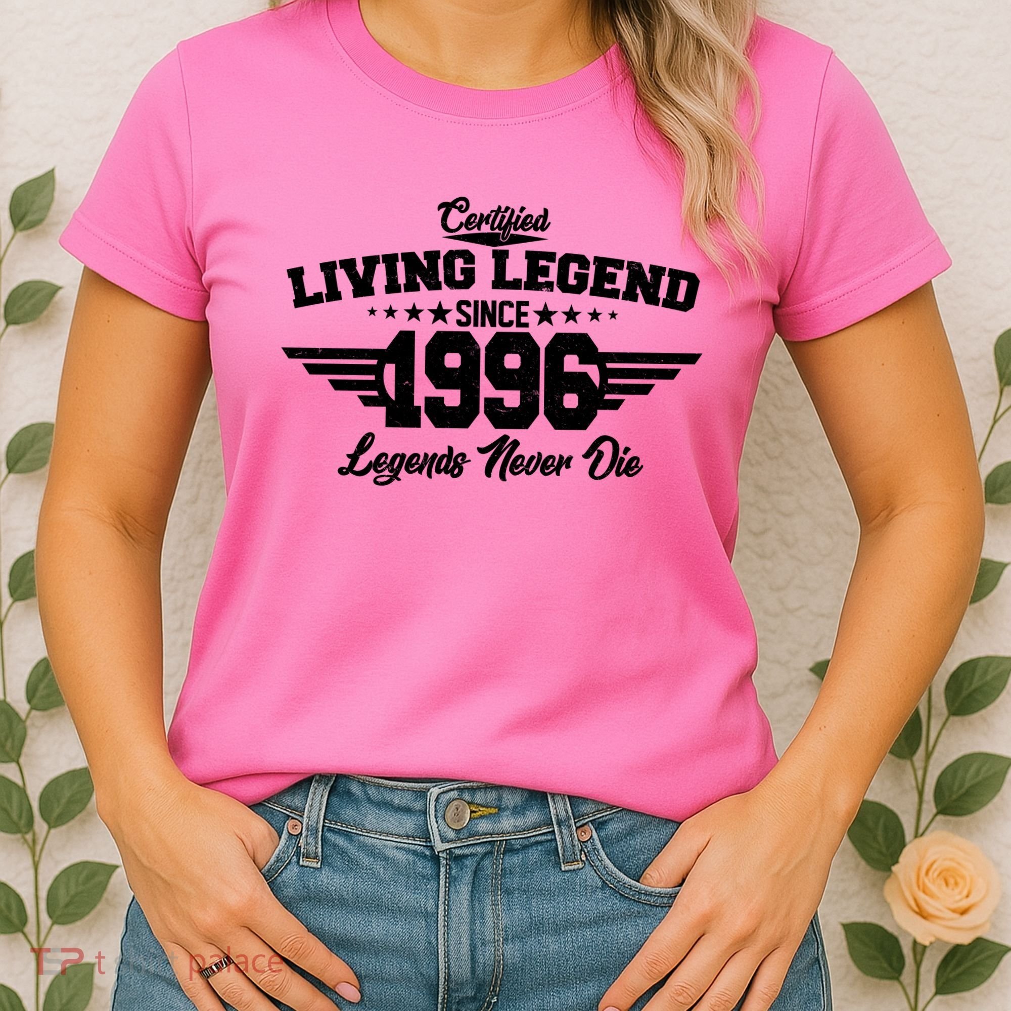 30th Birthday Certified Living Legend Since 1996 Legends Never Die Women's T-Shirt
