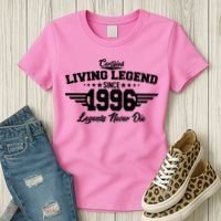 30th Birthday Certified Living Legend Since 1996 Legends Never Die Women's T-Shirt thumb 3
