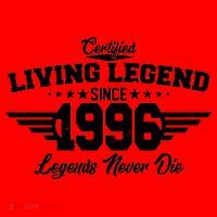 30th Birthday Certified Living Legend Since 1996 Legends Never Die Santa Hat thumb 1