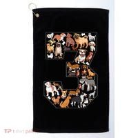 3rd Birthday Dog Lovers 3 Year Old Party Golf Towel thumb 0
