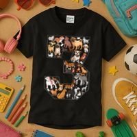 3rd Birthday Dog Lovers 3 Year Old Party Kids T-Shirt thumb 3