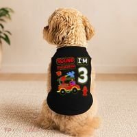 3rd Birthday Fire Truck 3 Year Old Firefighter Doggie Tank thumb 2