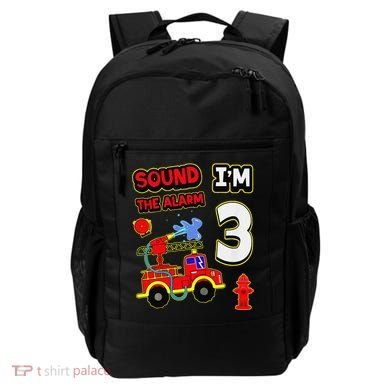 3rd Birthday Fire Truck 3 Year Old Firefighter Backpack