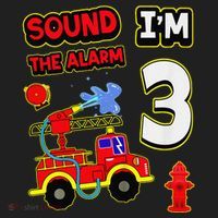 3rd Birthday Fire Truck 3 Year Old Firefighter Golf Towel thumb 3