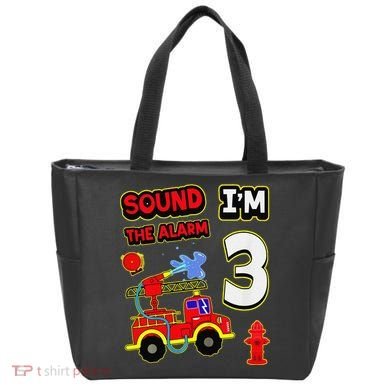 3rd Birthday Fire Truck 3 Year Old Firefighter Tote Bag