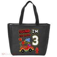 3rd Birthday Fire Truck 3 Year Old Firefighter Tote Bag thumb 0