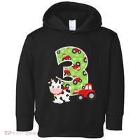3rd Birthday Farm Animals Number 3 Years Old Party Toddler Hoodie thumb 0