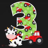 3rd Birthday Farm Animals Number 3 Years Old Party Toddler Hoodie thumb 2