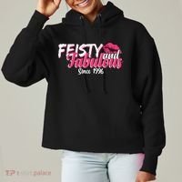 30th Birthday Feisty And Fabulous Since 1996  Ladies Heavyweight Boxy Pullover Hoodie thumb 0