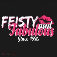30th Birthday Feisty And Fabulous Since 1996  Flat Bill Trucker Hat thumb 2