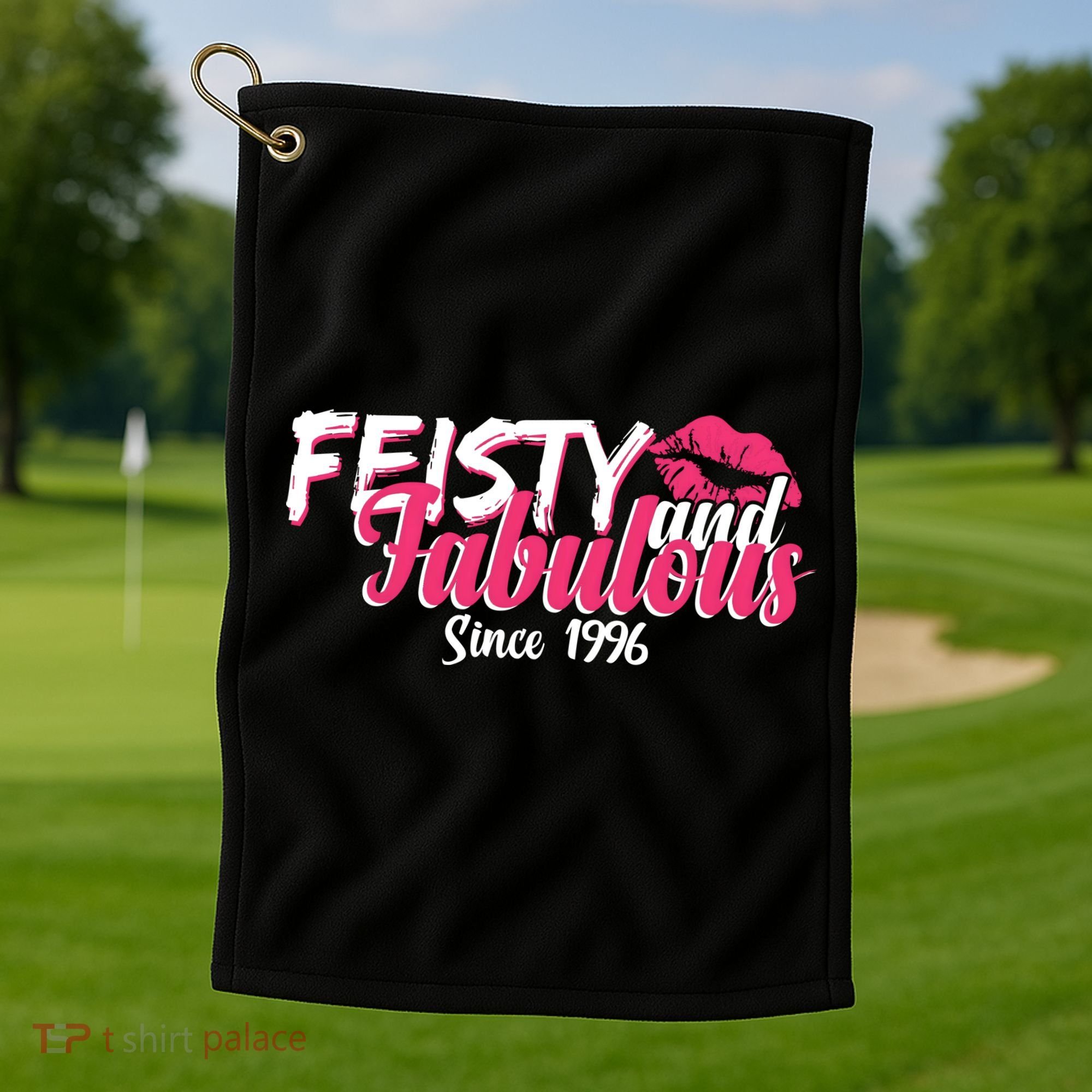 30th Birthday Feisty And Fabulous Since 1996  Golf Towel