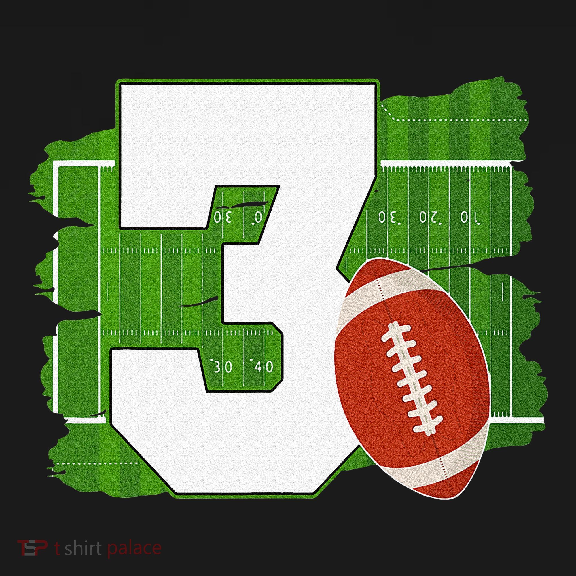 3rd Birthday Football Theme 3 Year Old Football Lover Gift Kids Sweatshirt