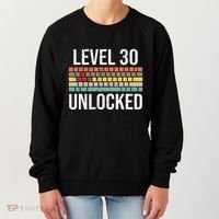 30Th Birthday Gamer Birthday Level 30 Unlocked Women's Sweatshirt thumb 0