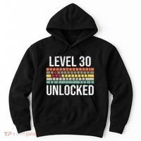 30Th Birthday Gamer Birthday Level 30 Unlocked Hoodie thumb 0