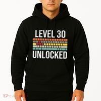 30Th Birthday Gamer Birthday Level 30 Unlocked Hoodie thumb 2