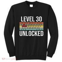 30Th Birthday Gamer Birthday Level 30 Unlocked Sweatshirt thumb 0