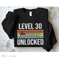 30Th Birthday Gamer Birthday Level 30 Unlocked Sweatshirt thumb 2