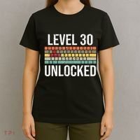 30Th Birthday Gamer Birthday Level 30 Unlocked T-Shirt thumb 4