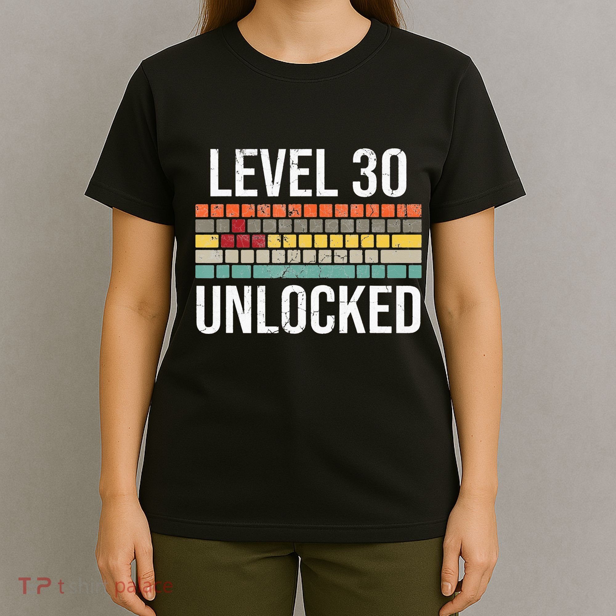 30Th Birthday Gamer Birthday Level 30 Unlocked T-Shirt