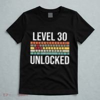 30Th Birthday Gamer Birthday Level 30 Unlocked T-Shirt thumb 5