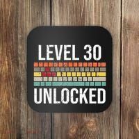 30Th Birthday Gamer Birthday Level 30 Unlocked Coaster thumb 0