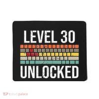 30Th Birthday Gamer Birthday Level 30 Unlocked Mousepad thumb 0