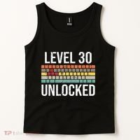 30Th Birthday Gamer Birthday Level 30 Unlocked Tank Top thumb 2