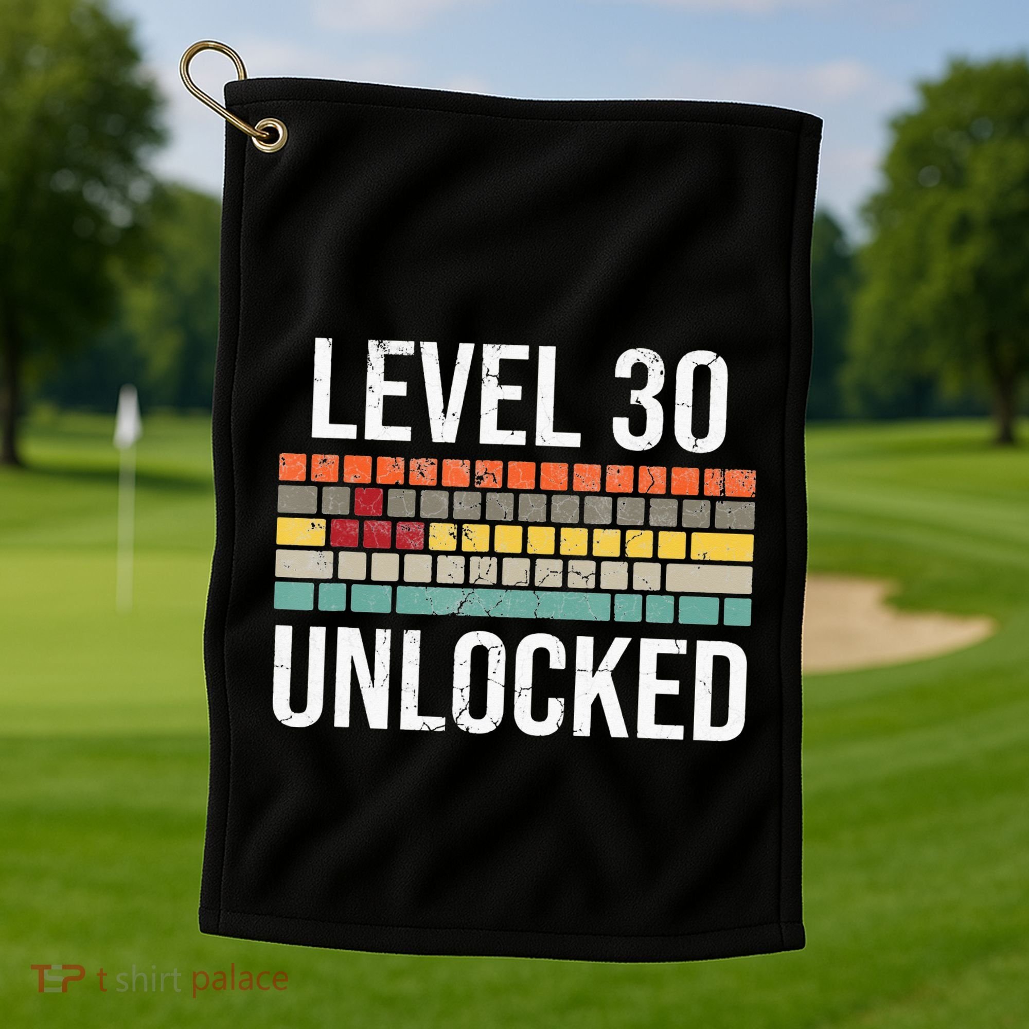 30Th Birthday Gamer Birthday Level 30 Unlocked Golf Towel