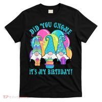 3 Birthday Gnomes Did You Gnome It's My Birthday Balloons T-Shirt thumb 0