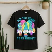 3 Birthday Gnomes Did You Gnome It's My Birthday Balloons T-Shirt thumb 2