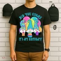 3 Birthday Gnomes Did You Gnome It's My Birthday Balloons T-Shirt thumb 6