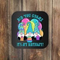 3 Birthday Gnomes Did You Gnome It's My Birthday Balloons Coaster thumb 0