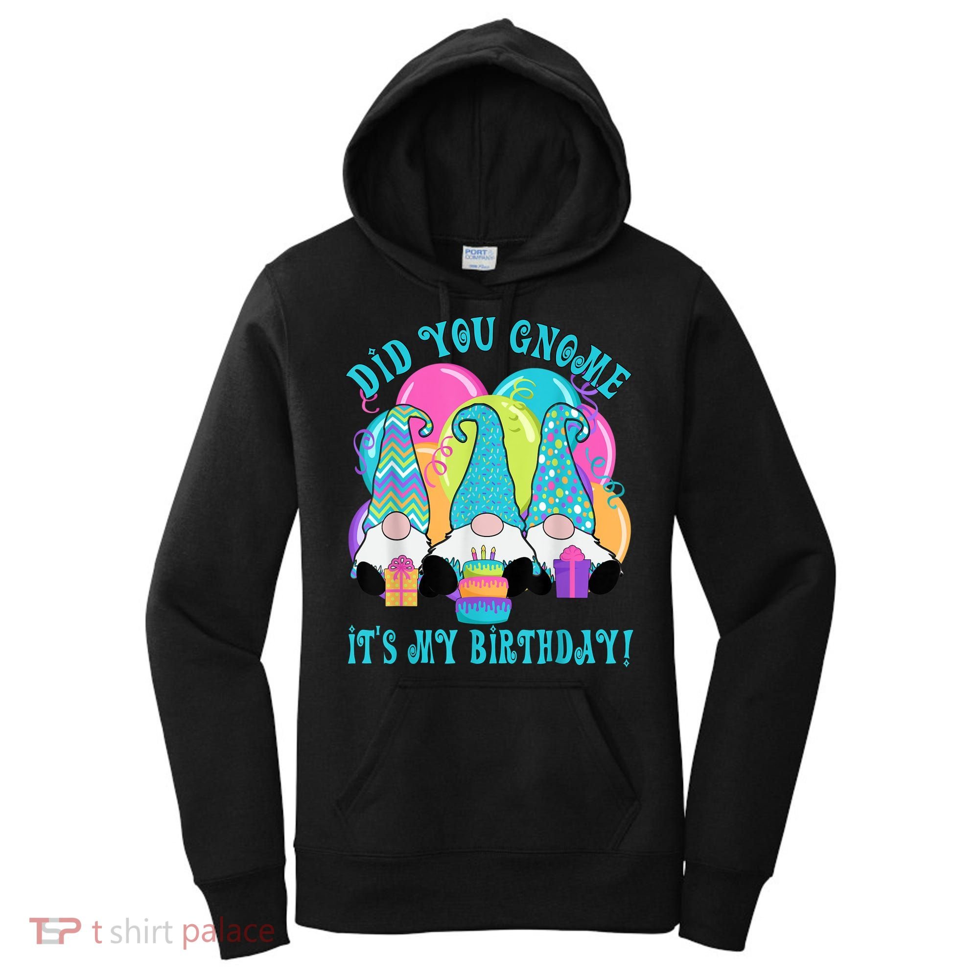 3 Birthday Gnomes Did You Gnome It's My Birthday Balloons Women's Hoodie