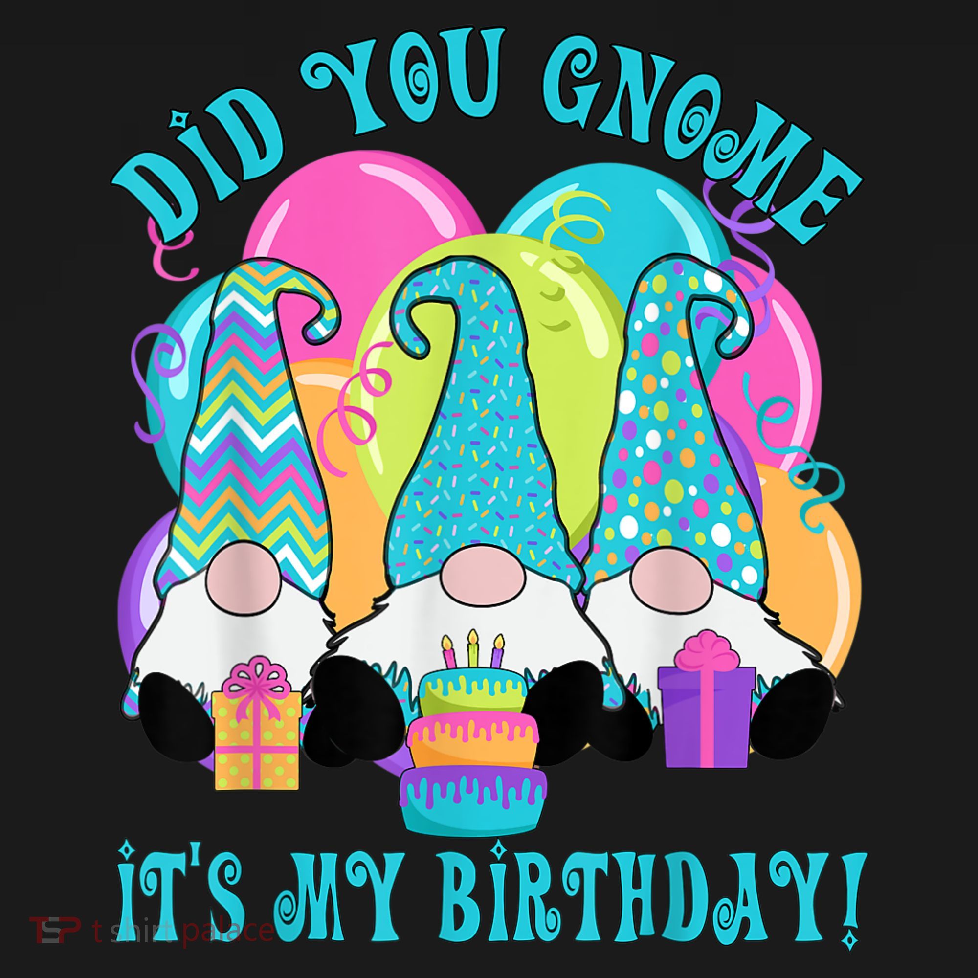 3 Birthday Gnomes Did You Gnome It's My Birthday Balloons Baby Bodysuit