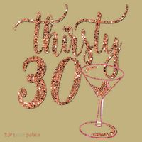 30th Birthday Giftsy Rose Gold Thirsty 30 Thirty Hoodie thumb 2