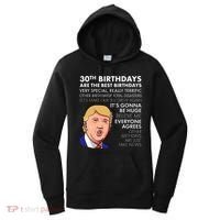 30th Birthday Gift Funny Trump Quote Women's Hoodie thumb 0