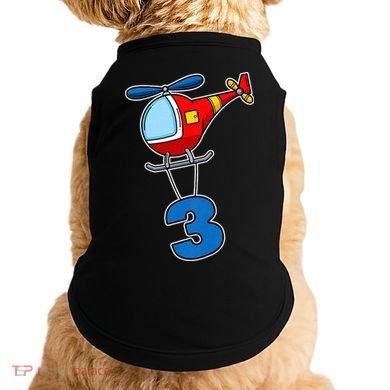 3rd Birthday Gift For A Boy I Funny Helicopter Doggie Tank