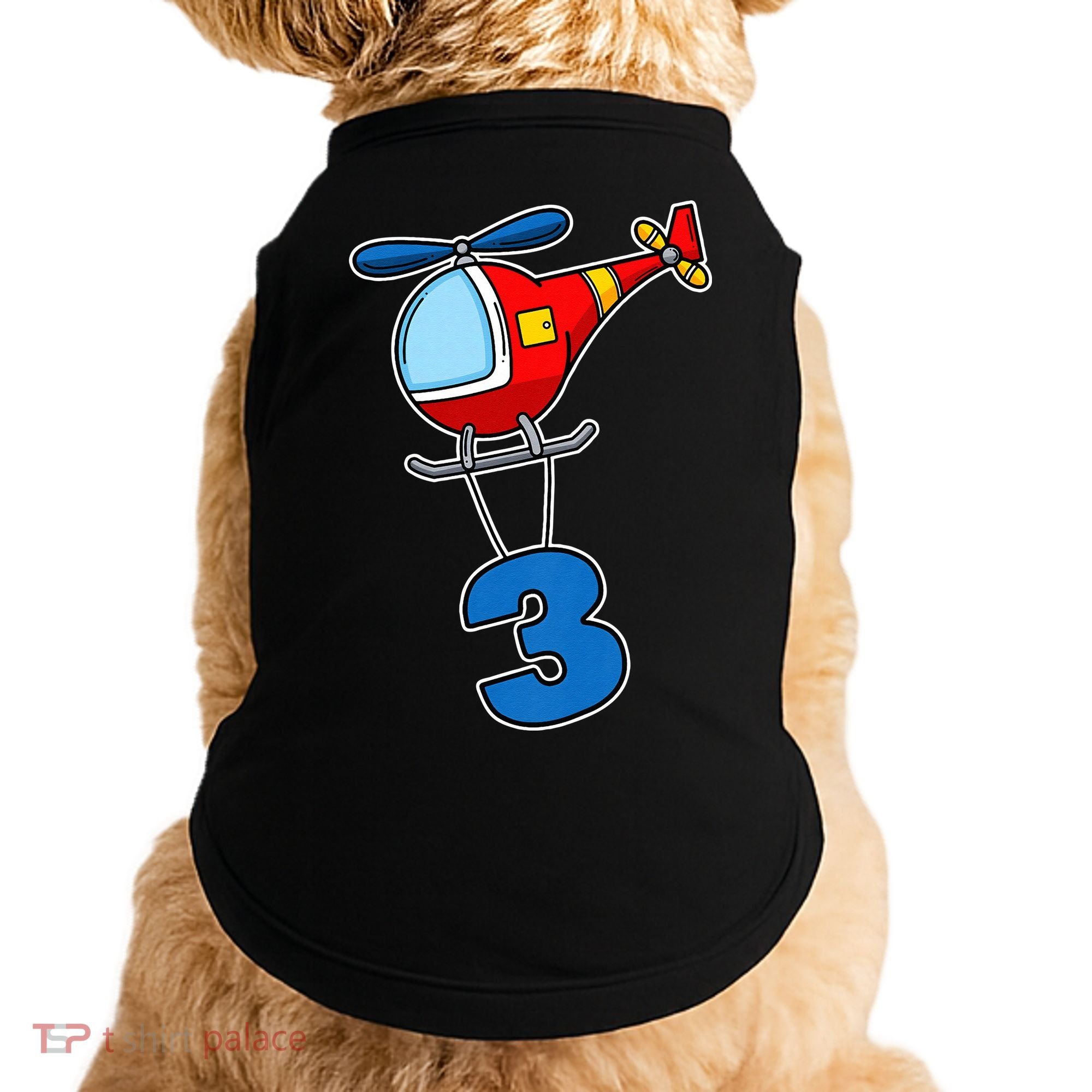 3rd Birthday Gift For A Boy I Funny Helicopter Doggie Tank
